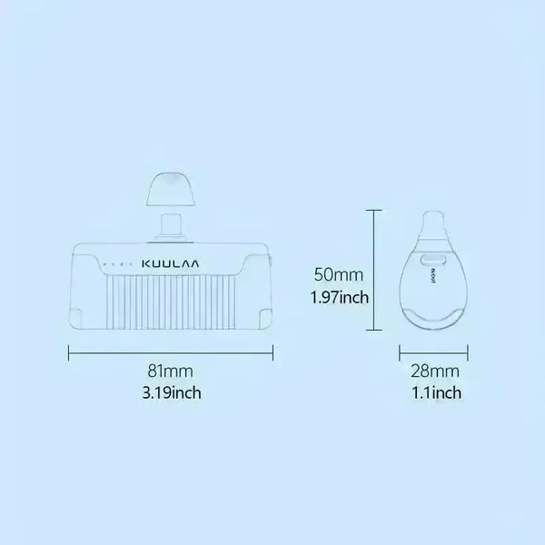 KUULAA Type-C Mini Power Bank (4500mAh) - Bear Hugs