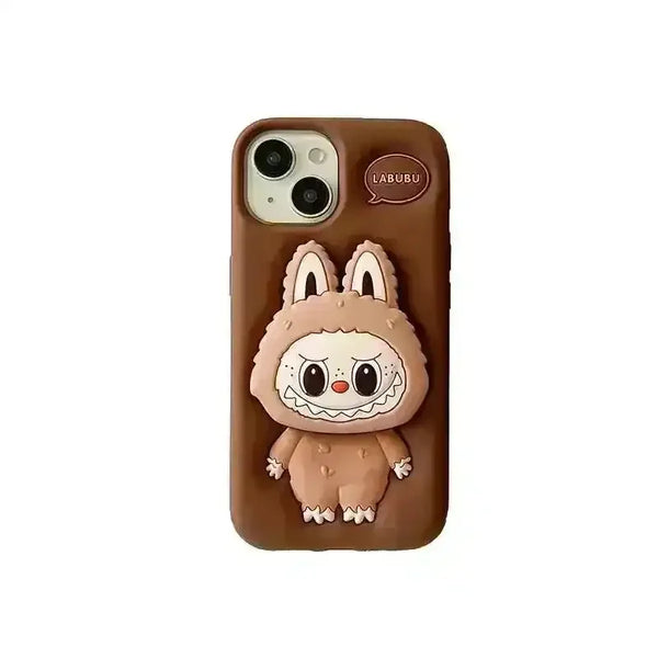 Labubu Bracket Style Phone Case (For iPhones) - Bear Hugs