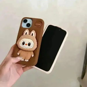 Labubu Bracket Style Phone Case (For iPhones) - Bear Hugs
