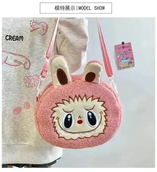 Labubu Plush Crossbody Bag - Bear Hugs