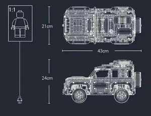 Landrover Defender Building Block Set - Bear Hugs