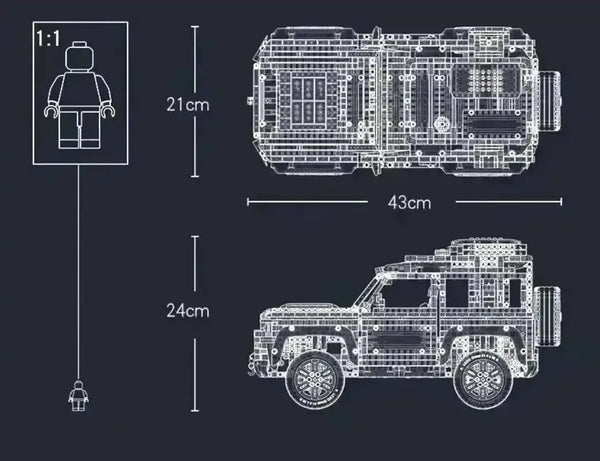 Landrover Defender Building Block Set - Bear Hugs