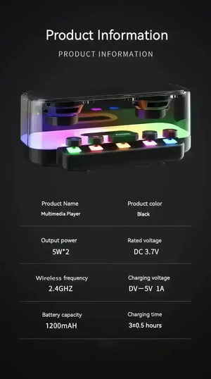 LED Cube Smart AI Wireless Speaker - Bear Hugs
