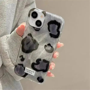 Leopard Print Feather Yarn Phone Case (For iPhones) - Bear Hugs
