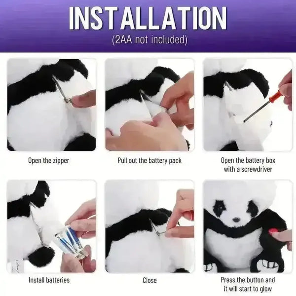 Light Up Panda Plush Toy - Bear Hugs