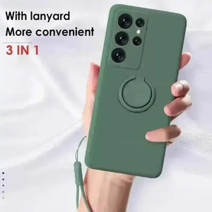 Liquid Silicone Lanyard Phone Case (For Samsung) - Bear Hugs