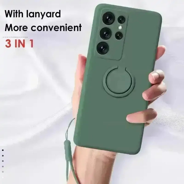 Liquid Silicone Lanyard Phone Case (For Samsung) - Bear Hugs
