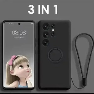 Liquid Silicone Lanyard Phone Case (For Samsung) - Bear Hugs