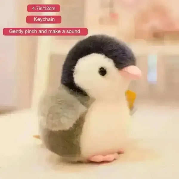 Little Squeaky Plush Penguin Keychain - Bear Hugs