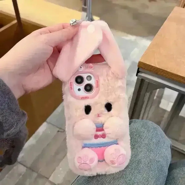 Long Eared Rabbit Plush Phone Case (For iPhones) - Bear Hugs