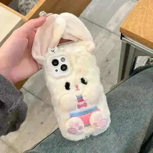 Long Eared Rabbit Plush Phone Case (For iPhones) - Bear Hugs