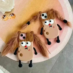 Long Haired Potato Girl Phone Case (For iPhones) - Bear Hugs