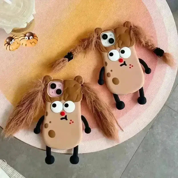 Long Haired Potato Girl Phone Case (For iPhones) - Bear Hugs