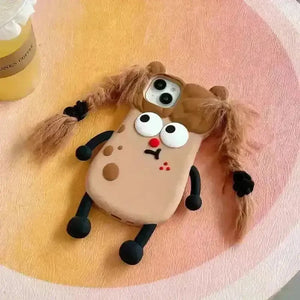 Long Haired Potato Girl Phone Case (For iPhones) - Bear Hugs