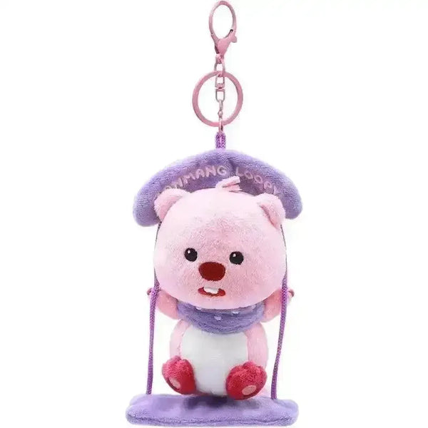 Loopy Pink Plush Pendants - Bear Hugs