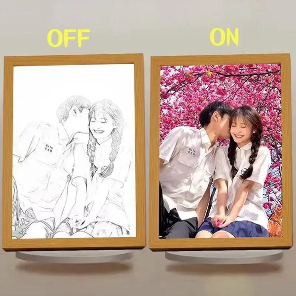 Luminous Personalized Photo Light Box - Bear Hugs