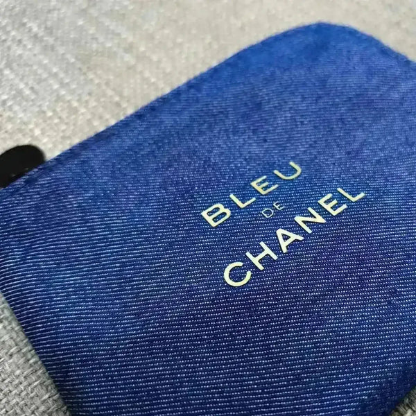 Luxe Blue Denim Coin & Card Purse - Bear Hugs