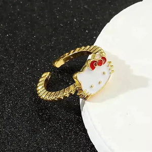 Luxurious Hello Kitty Open Ring - Bear Hugs