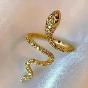 Luxurious Snake Rhinestone Wrap Ring - Bear Hugs