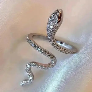 Luxurious Snake Rhinestone Wrap Ring - Bear Hugs