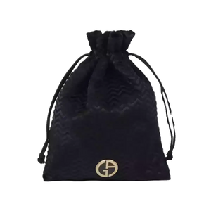 Luxury Designer Black & Red Drawstring Bag - Bear Hugs