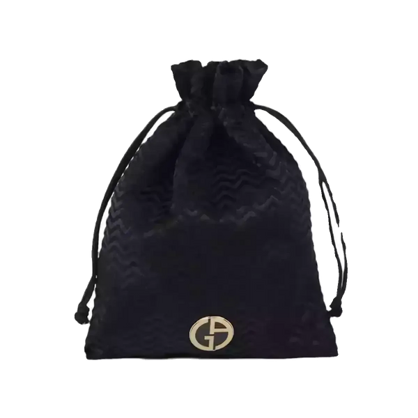 Luxury Designer Black & Red Drawstring Bag - Bear Hugs