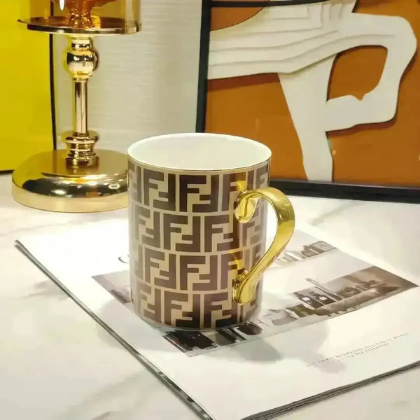 Luxury Designer F Mug (400 ml) - Bear Hugs