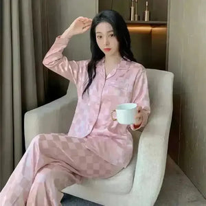 Luxury Designer Ice Silk Night Suit - Bear Hugs