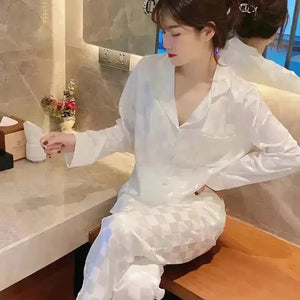 Luxury Designer Ice Silk Night Suit - Bear Hugs