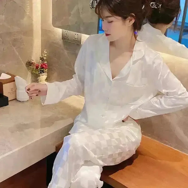 Luxury Designer Ice Silk Night Suit - Bear Hugs