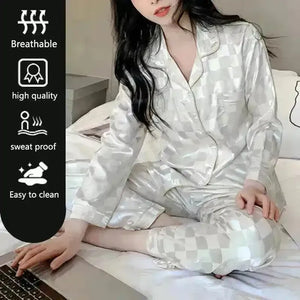 Luxury Designer Ice Silk Night Suit - Bear Hugs