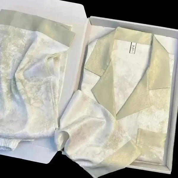 Luxury Designer Ice Silk Night Suit - Bear Hugs