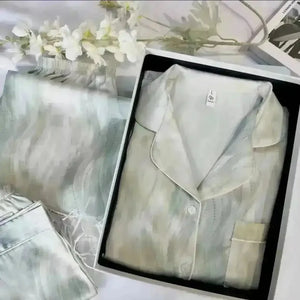 Luxury Designer Ice Silk Night Suit - Bear Hugs
