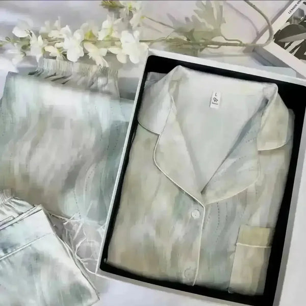 Luxury Designer Ice Silk Night Suit - Bear Hugs
