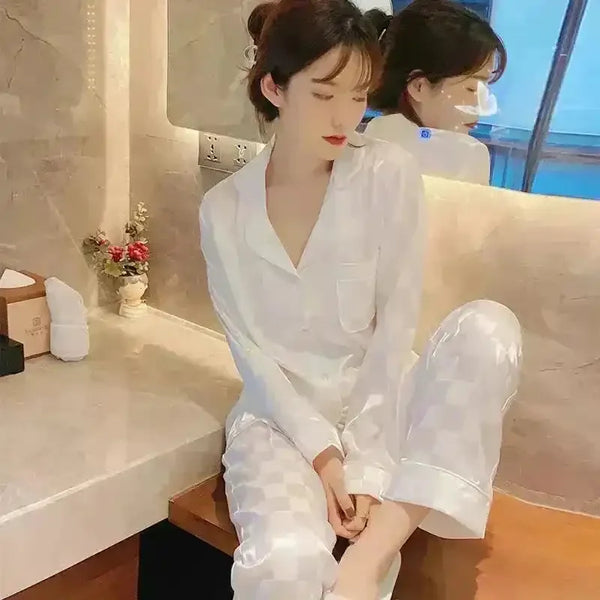 Luxury Designer Ice Silk Night Suit - Bear Hugs