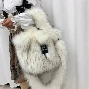 Luxury Faux Fur Gradient Tote Bag - Bear Hugs