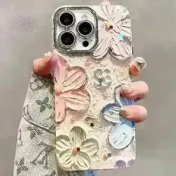 Luxury Flowers Glitter Case (For iPhones) - Bear Hugs