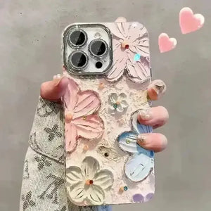Luxury Flowers Glitter Case (For iPhones) - Bear Hugs