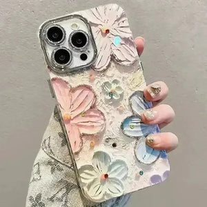 Luxury Flowers Glitter Case (For iPhones) - Bear Hugs
