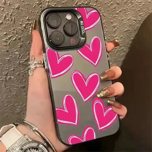 Luxury Heart Electroplate Phone Case (For iPhones) - Bear Hugs