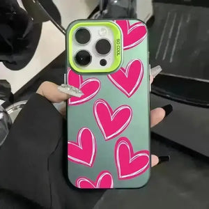 Luxury Heart Electroplate Phone Case (For iPhones) - Bear Hugs