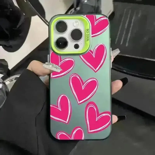 Luxury Heart Electroplate Phone Case (For iPhones) - Bear Hugs
