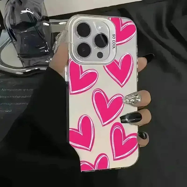 Luxury Heart Electroplate Phone Case (For iPhones) - Bear Hugs