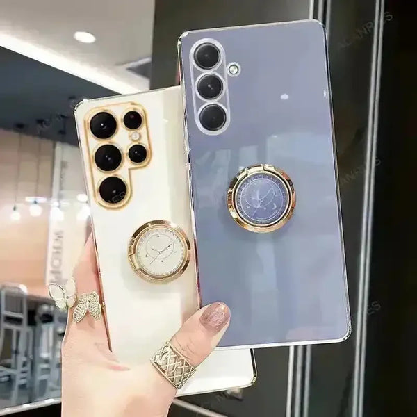 Luxury Plating Ring Case (For Samsung) - Bear Hugs
