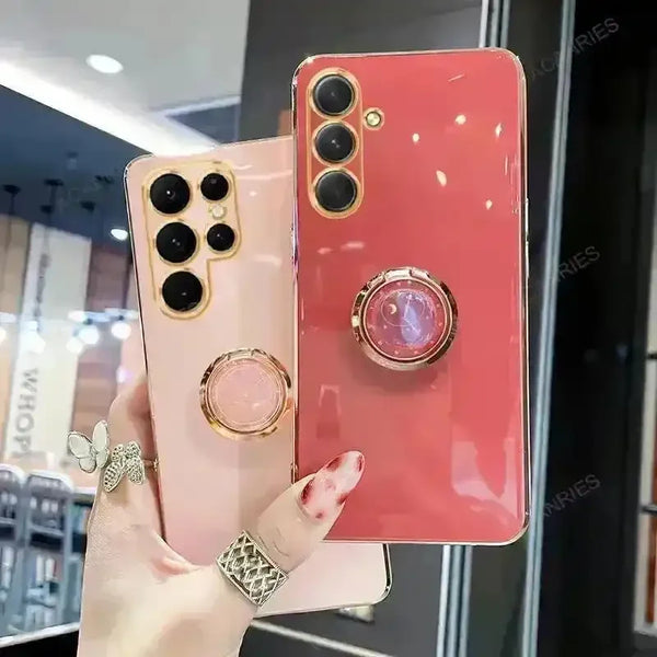 Luxury Plating Ring Case (For Samsung) - Bear Hugs