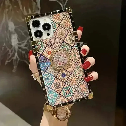 Luxury Rhinestone Design Phone Case (For iPhones) - Bear Hugs