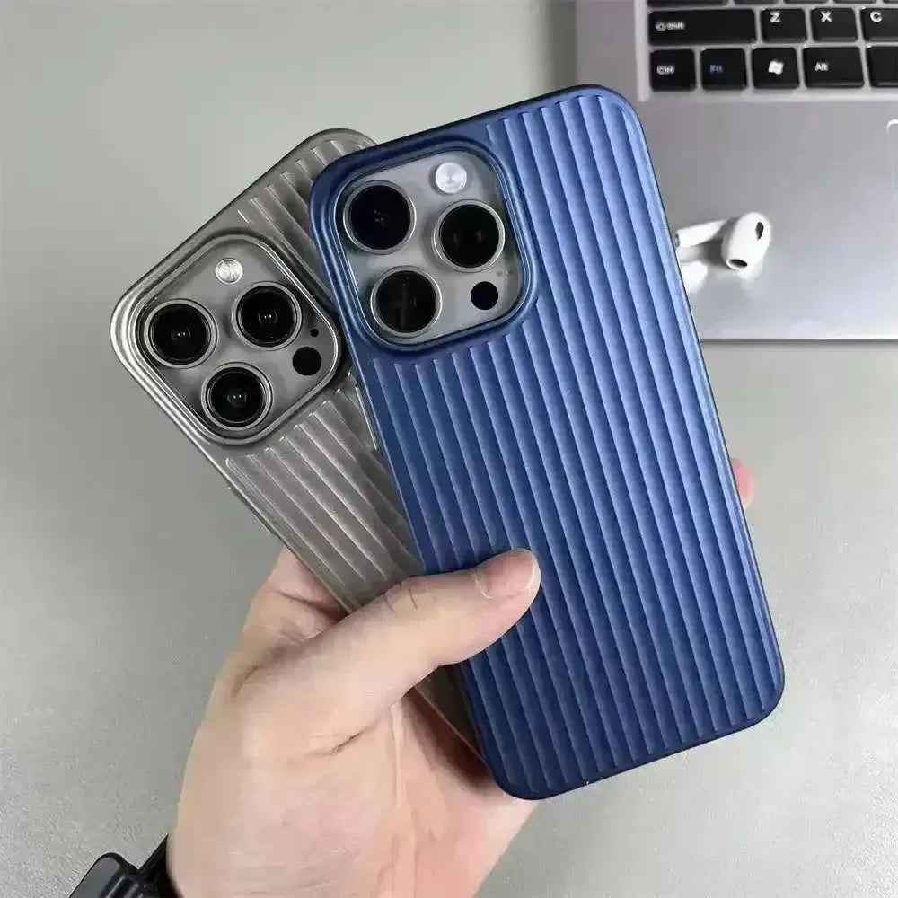 Luxury Rimo Corrugated Pattern Case (For iPhones) - Bear Hugs