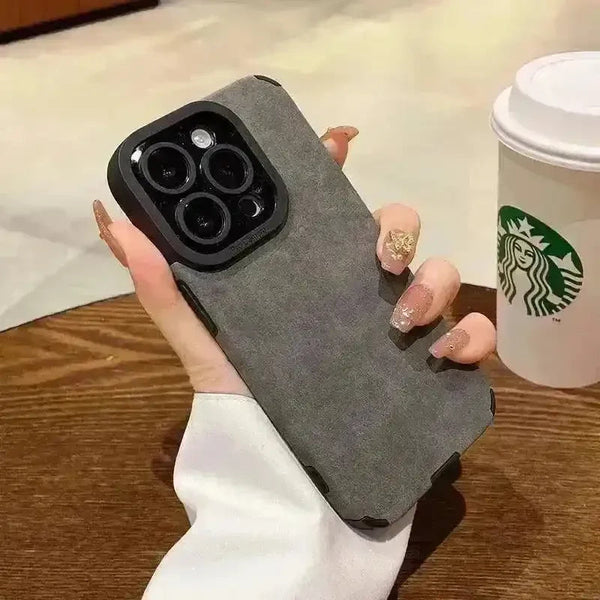 Luxury Soft Fur Leather Case (For iPhone) - Bear Hugs
