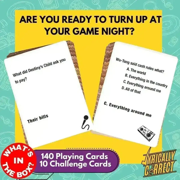 Lyrically Correct Card Game - Bear Hugs