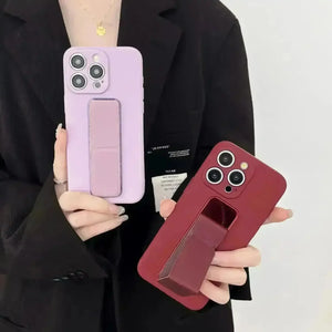 Magnetic Stand Silicon Case (For iPhones) - Bear Hugs